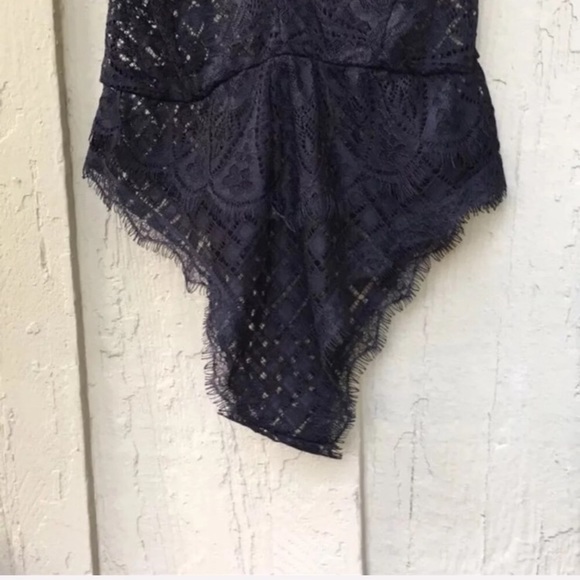 new. black lace fringe teddy - Picture 6 of 10